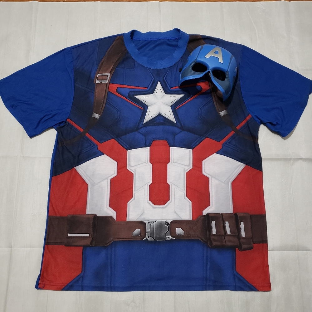 Captain America Shirt And Mask